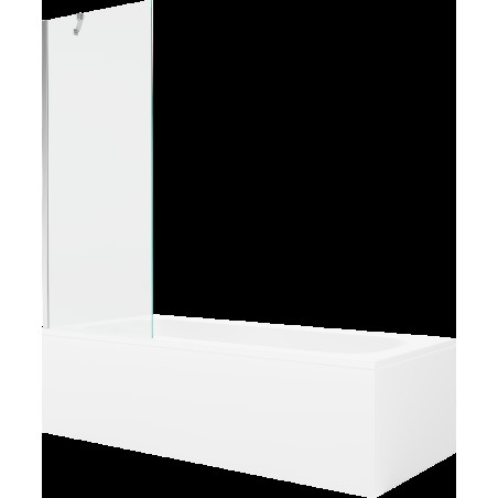 Mexen Vega obdélníková vana 170 x 70 cm s pláštěm 1-křídlovou zástěnou 70 cm, Průhledné, Chromovaná - 550117070X9507000001