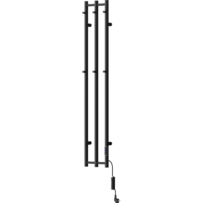 Mexen Pino elektrický radiátor s věšáky na ručníky 1405 x 242 mm, 200 W, černý - W301-1405-242-00-70