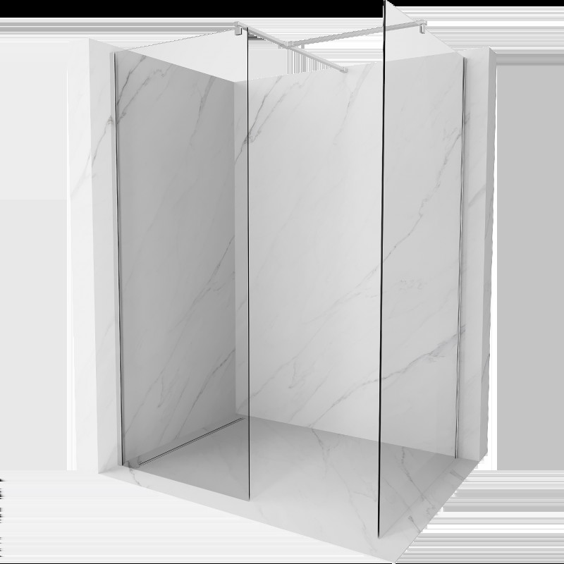 Mexen Kioto sprchová stěna Walk-in 160 x 110 cm, transparentní, chrom - 800-160-202-01-00-110