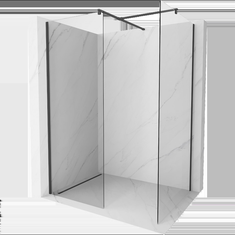 Mexen Kioto sprchová stěna Walk-in 180 x 80 cm, transparentní, černá - 800-180-202-70-00-080