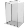 Mexen Kioto sprchová zástěna Walk-in 120 x 80 cm, černý vzor, chrom - 800-120-212-01-70-080