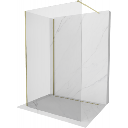 Mexen Kioto sprchovací stěna Walk-in 130 x 95 cm, transparentní, zlato - 800-130-212-50-00-095