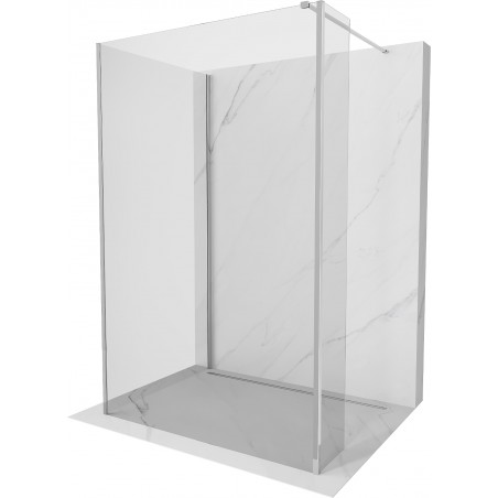 Mexen Kioto sprchová stěna Walk-in 140 x 75 x 40 cm, průhledná, chrom - 800-140-075-221-01-00-040