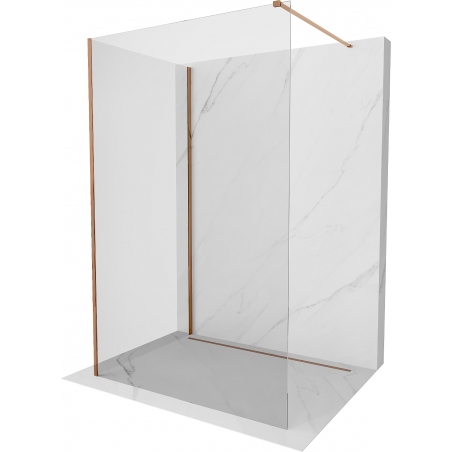 Mexen Kioto sprchová stěna Walk-in 140 x 75 cm, transparentní, růžové zlato - 800-140-212-60-00-075