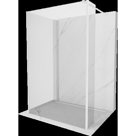 Mexen Kioto sprchová stěna Walk-in 100 x 80 x 30 cm, transparentní, bílá - 800-100-080-221-20-00-030