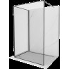 Mexen Kioto sprchová stěna Walk-in 140 x 100 cm, černý vzor, gun gray kartáčovaný - 800-140-212-66-70-100