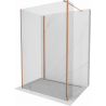 Mexen Kioto sprchová stěna Walk-in 120 x 70 x 30 cm, transparentní, růžové zlato - 800-120-070-221-60-00-030