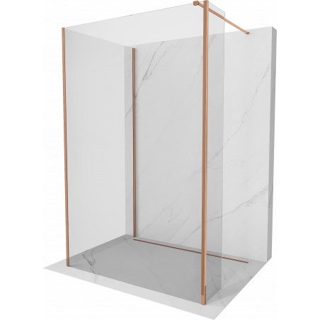 Mexen Kioto sprchová stěna Walk-in 125 x 70 x 30 cm, transparentní, růžové zlato - 800-125-070-221-60-00-030