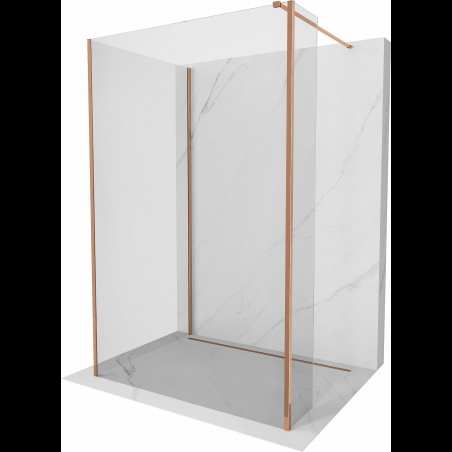 Mexen Kioto sprchová stěna Walk-in 120 x 75 x 30 cm, transparentní, růžové zlato - 800-120-075-221-60-00-030