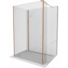 Mexen Kioto sprchová stěna Walk-in 140 x 80 x 30 cm, transparentní, růžové zlato - 800-140-080-221-60-00-030