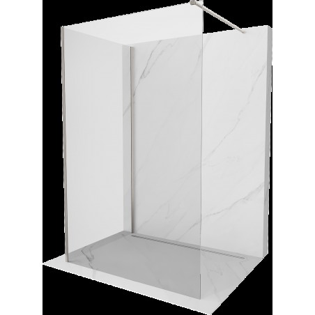 Mexen Kioto sprchová stěna Walk-in 90 x 75 cm, průhledná, kartáčovaný nikl - 800-090-212-97-00-075