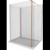 Mexen Kioto sprchová stěna Walk-in 140 x 100 x 40 cm, transparentní, růžové zlato - 800-140-100-221-60-00-040