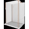 Mexen Kioto sprchová stěna Walk-in 90 x 70 x 30 cm, transparentní, kartáčovaný měď - 800-090-070-221-65-00-030