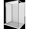 Mexen Kioto sprchová stěna Walk-in 130 x 120 cm, černý vzor, kartáčovaný nikl - 800-130-212-97-70-120