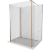 Mexen Kioto sprchová stěna Walk-in 120 x 80 x 30 cm, transparentní, kartáčovaný měď - 800-120-080-221-65-00-030