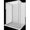 Mexen Kioto sprchová stěna Walk-in 110 x 70 x 30 cm, černý vzor, bílá - 800-110-070-221-20-70-030