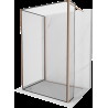 Mexen Kioto sprchová stěna Walk-in 110 x 90 x 30 cm, černý vzor, kartáčovaná měď - 800-110-090-221-65-70-030