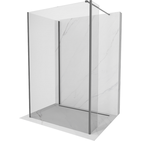 Mexen Kioto sprchová stěna Walk-in 140 x 95 x 30 cm, transparentní, gun metal - 800-140-095-221-95-00-030