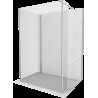 Mexen Kioto sprchová zástěna Walk-in 130 x 75 x 30 cm, průhledná, kartáčovaný nikl - 800-130-075-221-97-00-030