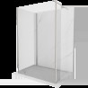 Mexen Kioto sprchová stěna Walk-in 130 x 90 x 30 cm, transparentní, kartáčovaný nikl - 800-130-090-221-97-00-030