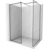 Mexen Kioto sprchová stěna Walk-in 130 x 120 cm, černý vzor, gun metal - 800-130-202-95-70-120