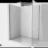 Mexen Kioto sprchová stěna Walk-in 150 x 120 cm, transparentní, gun gray kartáčovaný - 800-150-202-66-00-120