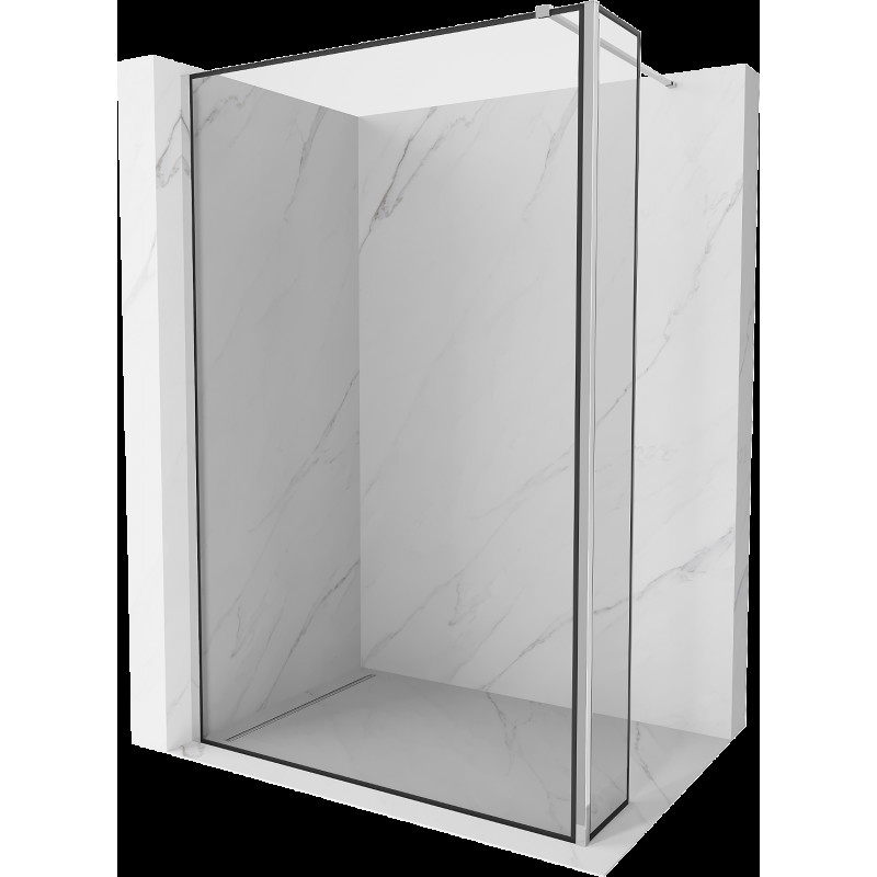 Mexen Kioto sprchová stěna Walk-in 150 x 30 cm, černý vzor, chrom - 800-150-212-01-70-030