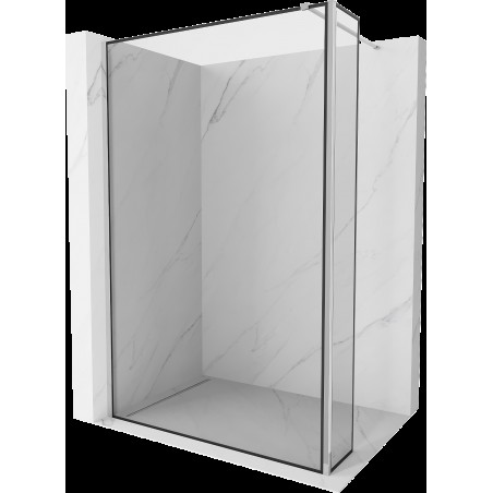 Mexen Kioto Walk-in sprchová stěna 90 x 40 cm, černý vzor, chrom - 800-090-212-01-70-040