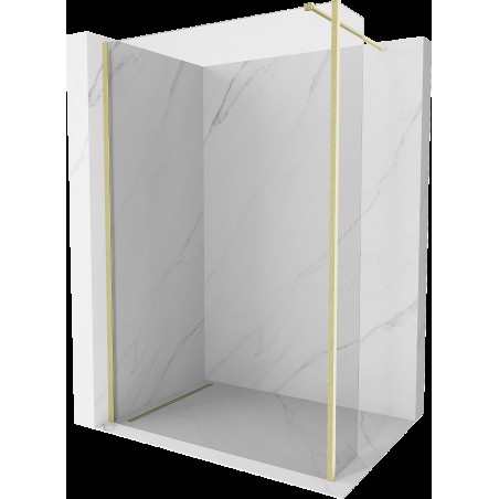 Mexen Kioto sprchová stěna Walk-in 105 x 40 cm, transparentní, zlatá kartáčovaná - 800-105-212-55-00-040