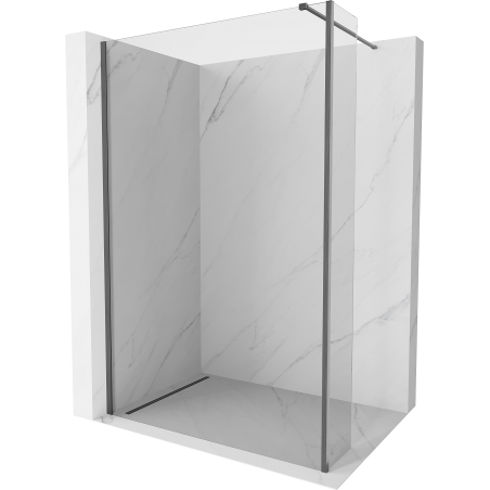 Mexen Kioto sprchová stěna Walk-in 90 x 30 cm, transparentní, broušený gun metal - 800-090-212-66-00-030