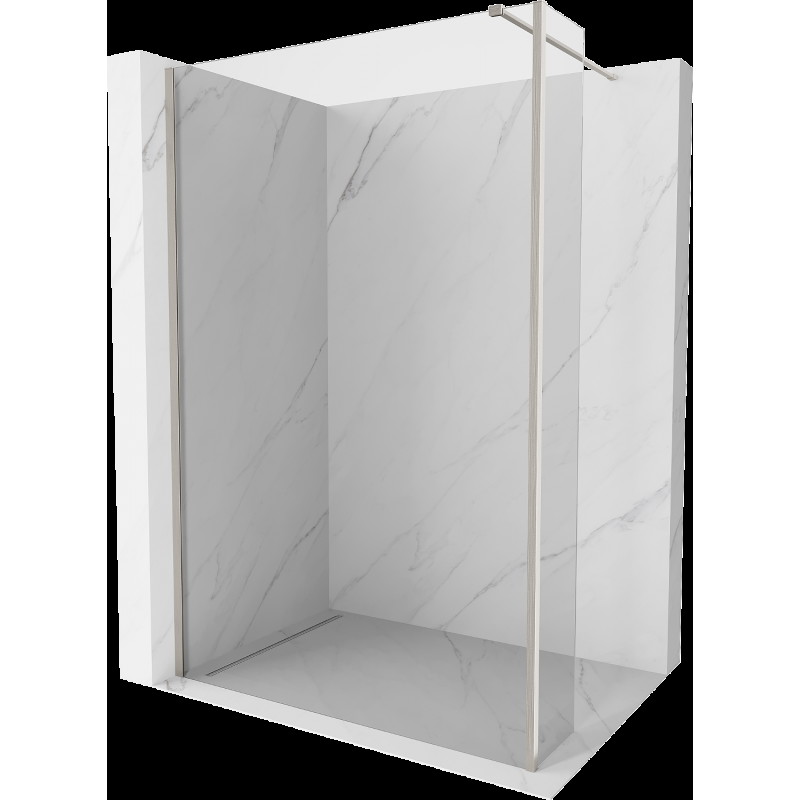 Mexen Kioto sprchová stěna Walk-in 95 x 30 cm, transparentní, kartáčovaný nikl - 800-095-212-97-00-030