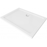 Mexen Flat obdélníková vanička do sprchového koutu slim 100 x 80 cm, Bílá, sifon Chromovaná - 40108010