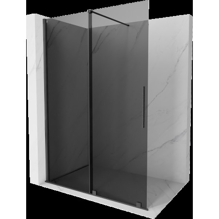 Mexen Velar posuvná sprchová stěna Walk-in 140 x 200 cm, grafit 8 mm, broušená gun gray - 871-140-000-43-66