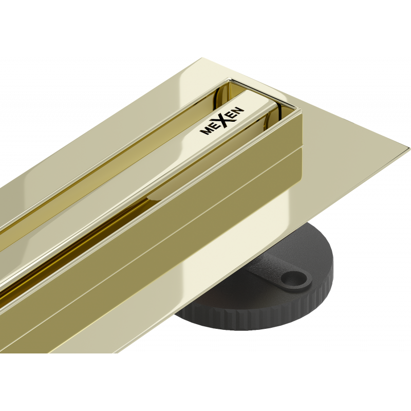 Mexen Flat 360° Slim lineární odtok rotační 150 cm, Zlatá - 1541150