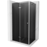 Mexen Lima skládací sprchový kout 90 x 80 cm, Grafitově černá, Chromovaná - 856-090-080-01-40