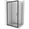 Mexen Apia rozsouvací sprchový kout 125 x 90 cm, Průhledné, Černá - 840-125-090-70-00