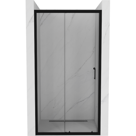 Mexen Apia rozsouvací sprchové dveře 135 cm, Průhledné, Černá - 845-135-000-70-00