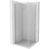 Mexen Pretoria Duo sprchový kout s otočnými dveřmi 90 x 90 cm, Průhledné, Chromovaná - 852-090-090-02-00