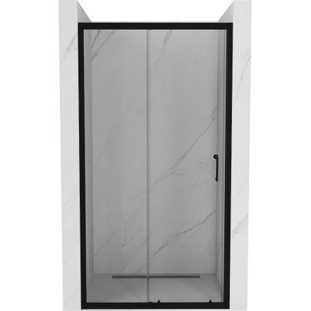 Mexen Apia rozsouvací sprchové dveře 95 cm, Průhledné, Černá - 845-095-000-70-00