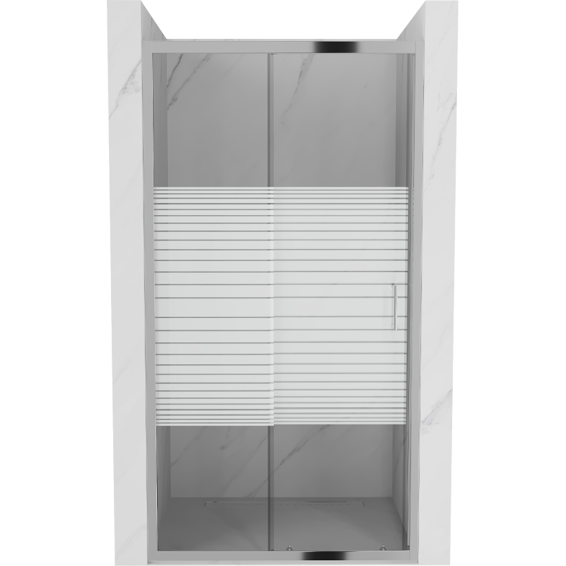 Mexen Apia rozsouvací sprchové dveře 105 cm, Pruhy, Chromovaná - 845-105-000-01-20