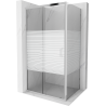 Mexen Apia rozsouvací sprchový kout 105 x 70 cm, Pruhy, Chromovaná - 840-105-070-01-20