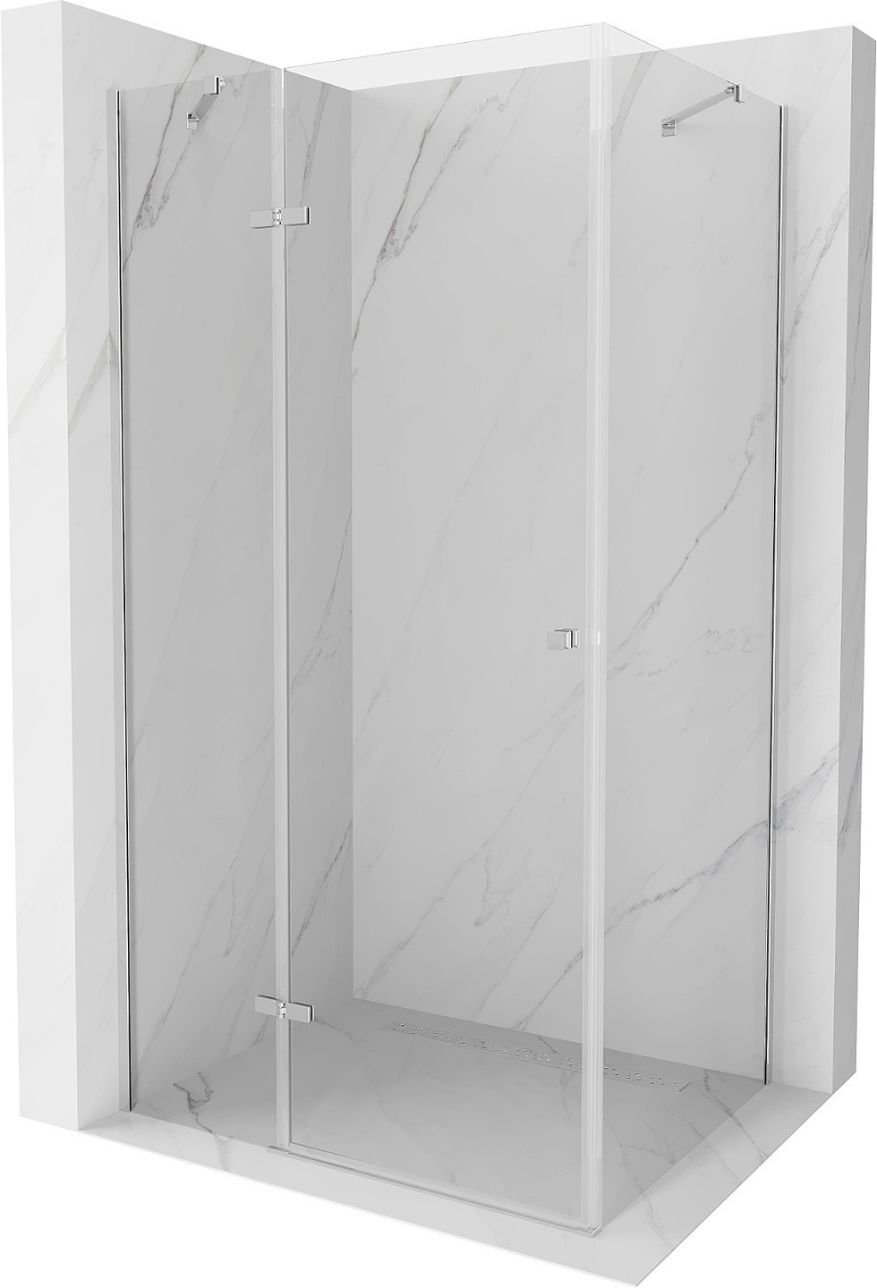 Mexen Roma sprchový kout s otočnými dveřmi 80 x 70 cm, Průhledné, Chromovaná - 854-080-070-01-00