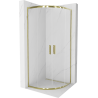 Mexen Rio půlkruhový sprchový kout 70 x 70 cm, Průhledné, Zlatá - 863-070-070-50-00
