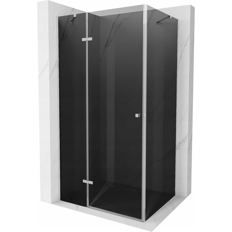Mexen Roma sprchový kout s otočnými dveřmi 80 x 100 cm, Grafitově černá, Chromovaná - 854-080-100-01-40