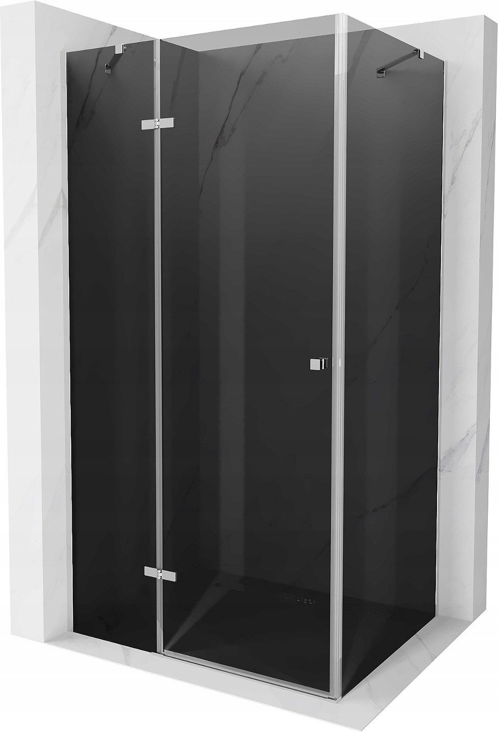 Mexen Roma sprchový kout s otočnými dveřmi 90 x 110 cm, Grafitově černá, Chromovaná - 854-090-110-01-40