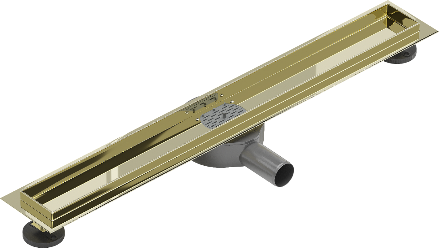 Mexen Flat 360 otočné těleso pro lineární odtok 50 cm, Zlatá - 1540050