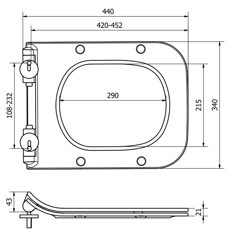 Mexen deska pomalu padající slim, duroplast, Bílá - 39080100