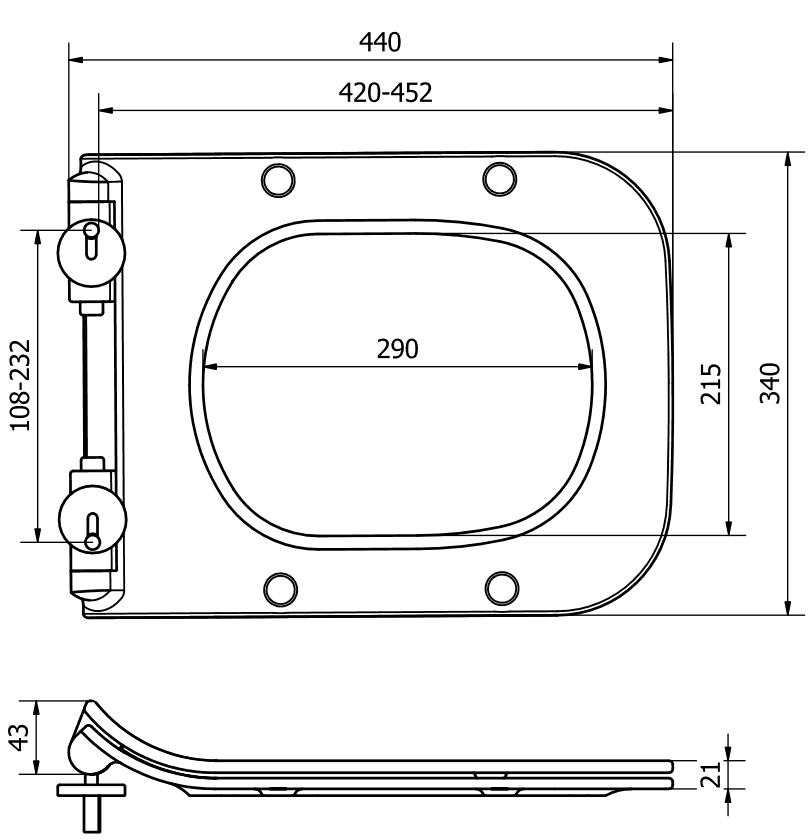 Mexen deska pomalu padající slim, duroplast, Bílá - 39080100