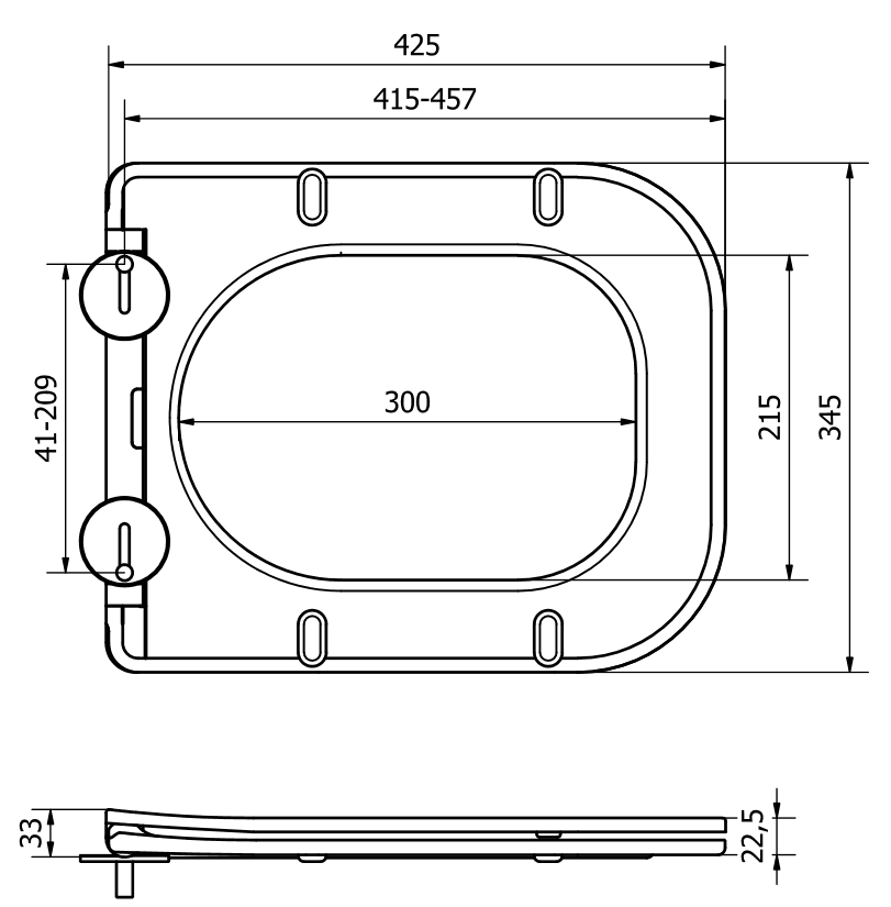 Mexen deska pomalu padající slim, duroplast, Černá - 39060185