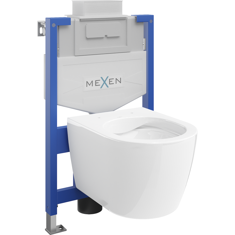 Mexen WC podomítkový set Felix XS-U stojan s WC mísou Carmen, Bílá - 6853388XX00